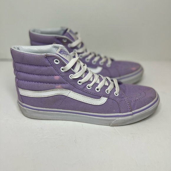 VANS Off The Wall High Top Skate Shoes Mens 7.5 Womens 9 Purple EUC - Picture 6 of 8